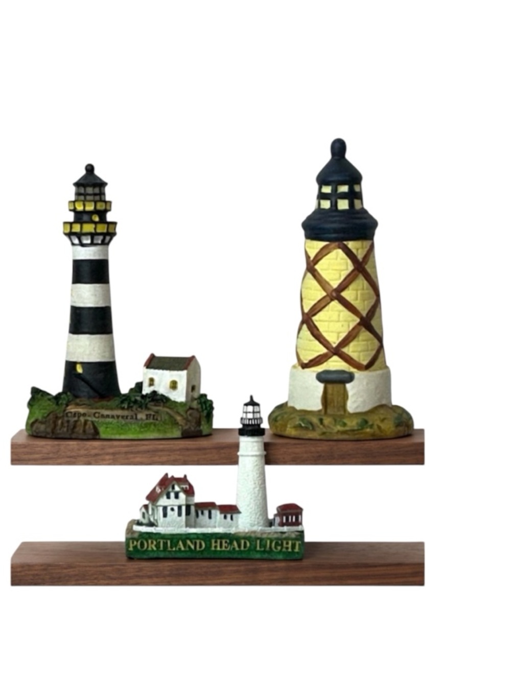 Lighthouse Figurines Vintage Souvenir Decorative Collectibles 3 Piece Set
